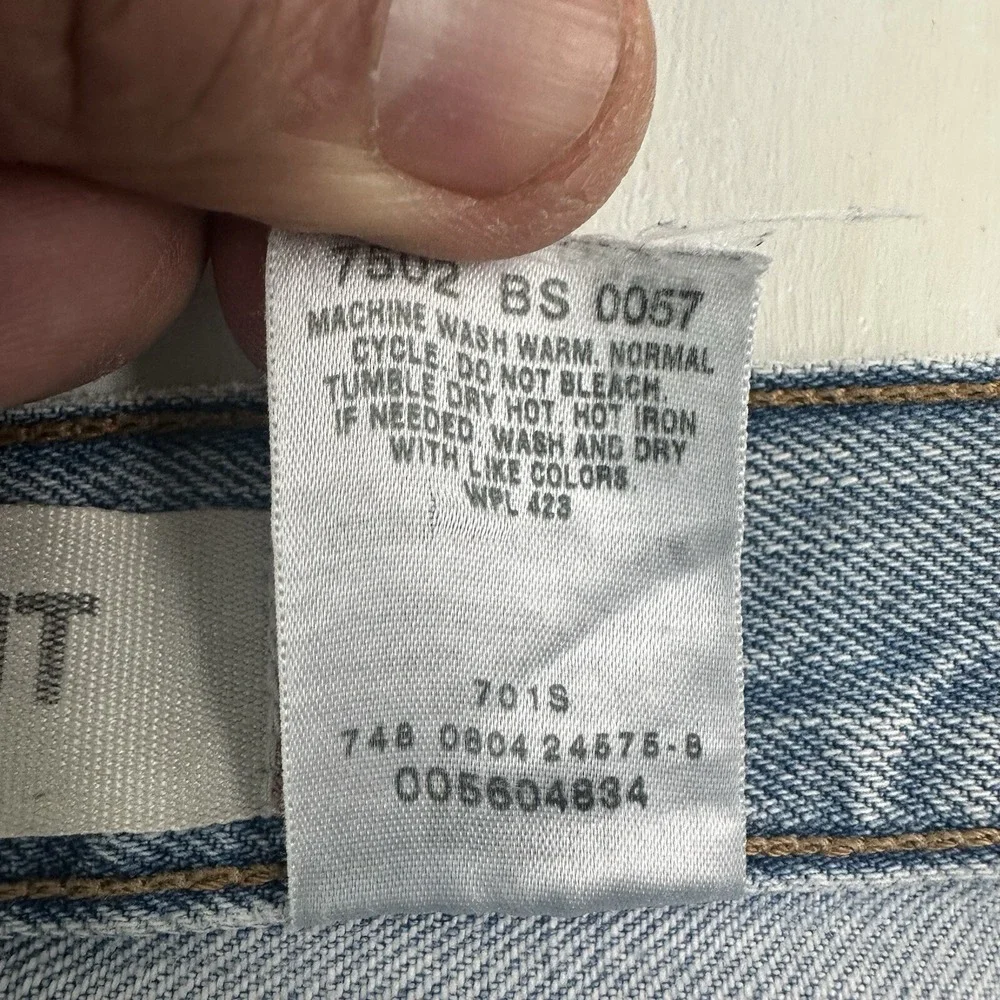 VTG‎ Levi's 560 Comfort Fit 38x34 Tapered Loose Jeans Light Wash Distressed Y2K